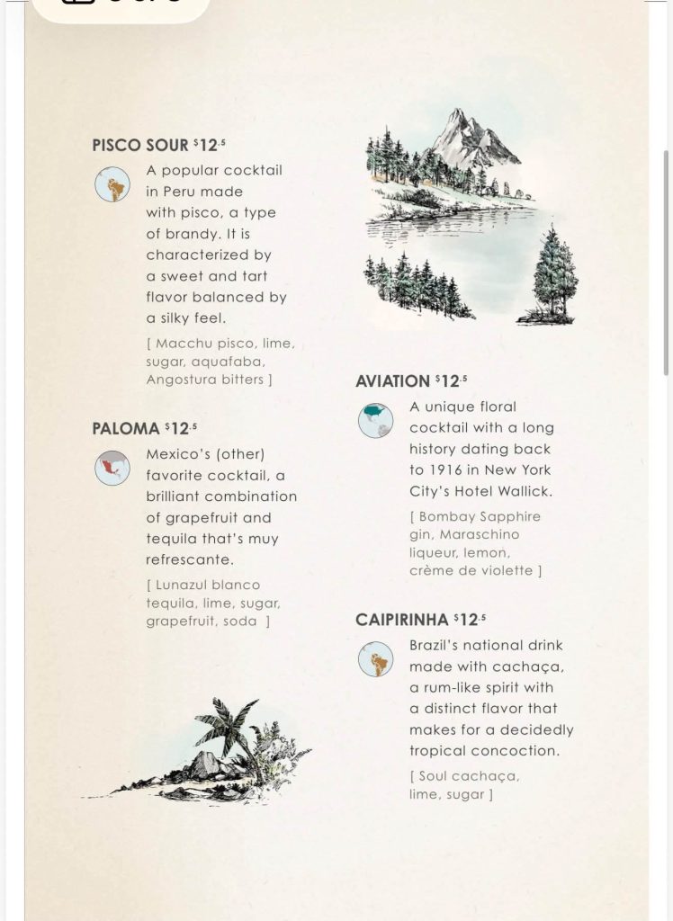 carnival latitudes bar menu oct 26 page 2