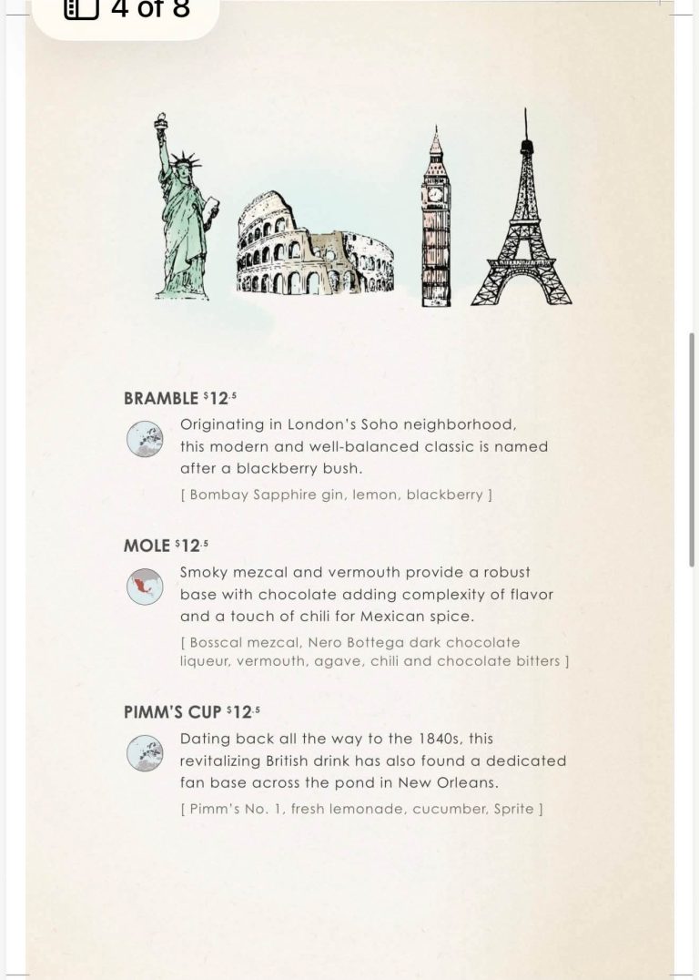 Latitudes Menu page 3