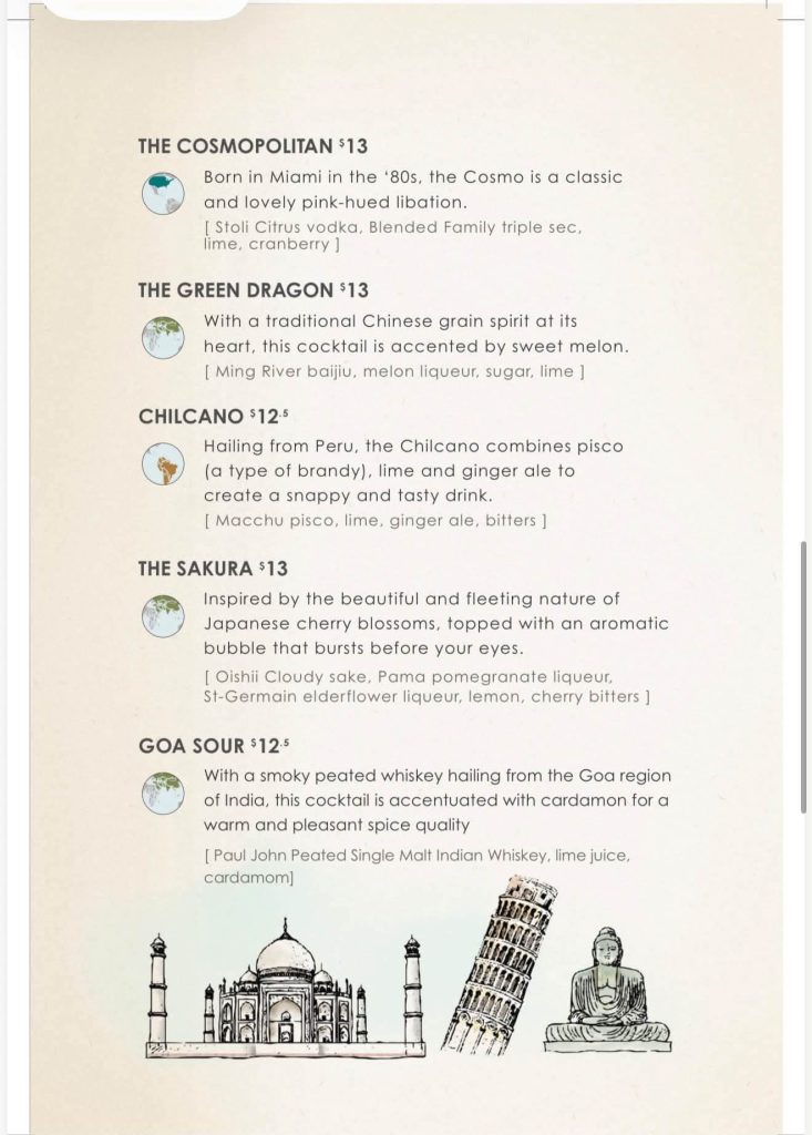 carnival latitudes bar menu oct 26 page 4