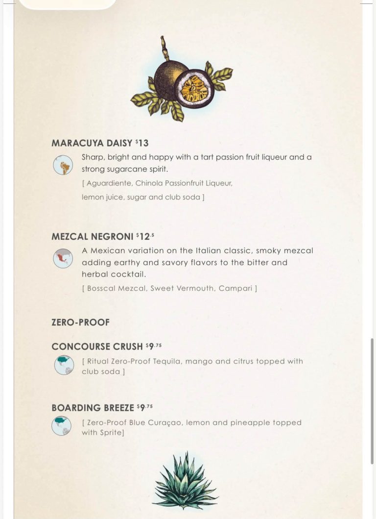 Latitudes Menu page 5