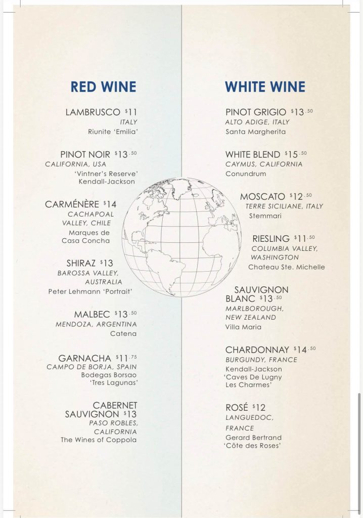 carnival latitudes bar menu oct 26 page 6
