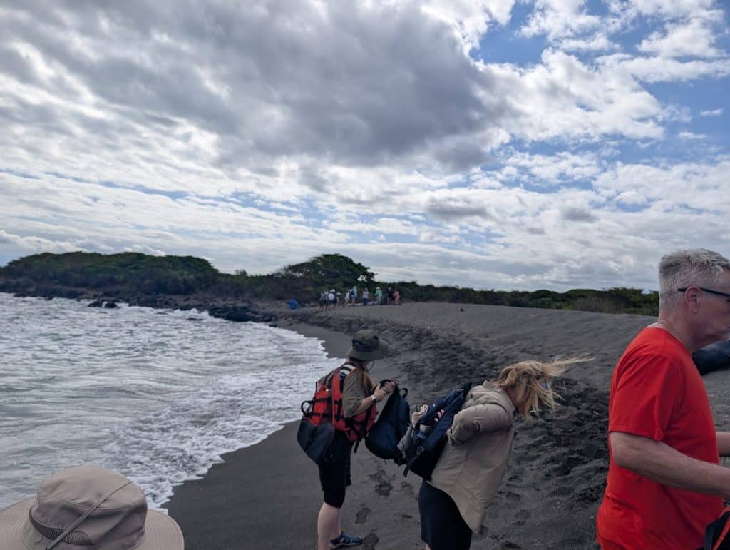 urbina bay black sand beach